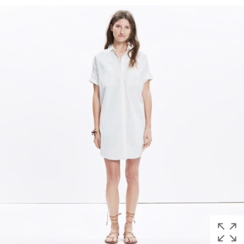 MADEWELL Courier Shirt Dress Size Small
